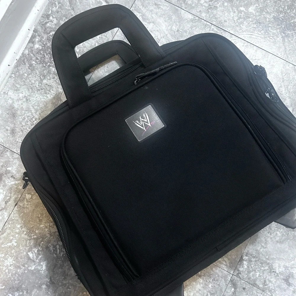 WWE Black suitcase Backpack with Logo Patchfor laptop 17 inch  suitcase - Picture 6 of 11